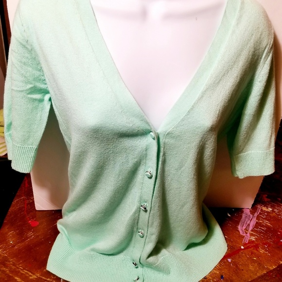 New York & Company Sweaters Cardigan New York Company Pastel Green Sweater Poshmark